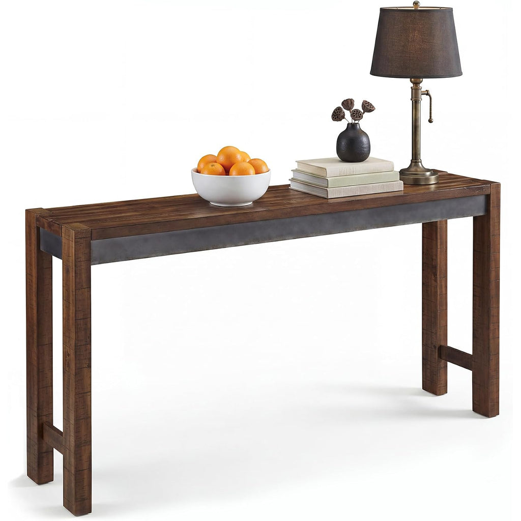 Signature Design By Ashley Furniture Torjin Long Counter Height Table, Seats Up To 3, Wood, 72.13" W X 16" D X 36" H, 2-Tone Brown