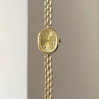 PASOY Women’s Bracelet Watch Small Face – Elegant Oval Quartz Analog Wristwatch with Metal Link Band, Gold & Silver Options, Slim Roman Numeral Dial Dress Watch for Ladies