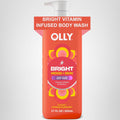 Olly Bright Body Wash With Ginseng, Caffeine & Vitamin C– Nourishing Cleanser For Skin Barrier Repair, Deep Hydration, Citrus Currant Scent, 17 Oz