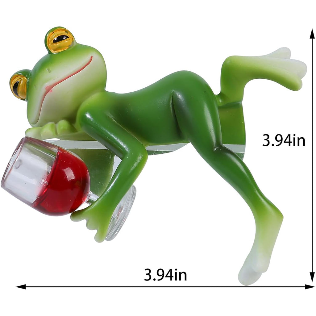 Miniature Frog Figurines Plant Decorations For Pots, Funny Frog Garden Decor Outdoor Gifts Women Frog Statue Planter Hugger For Flower,Yard,Lawn Ornament,3.94"X2.12"X3.94