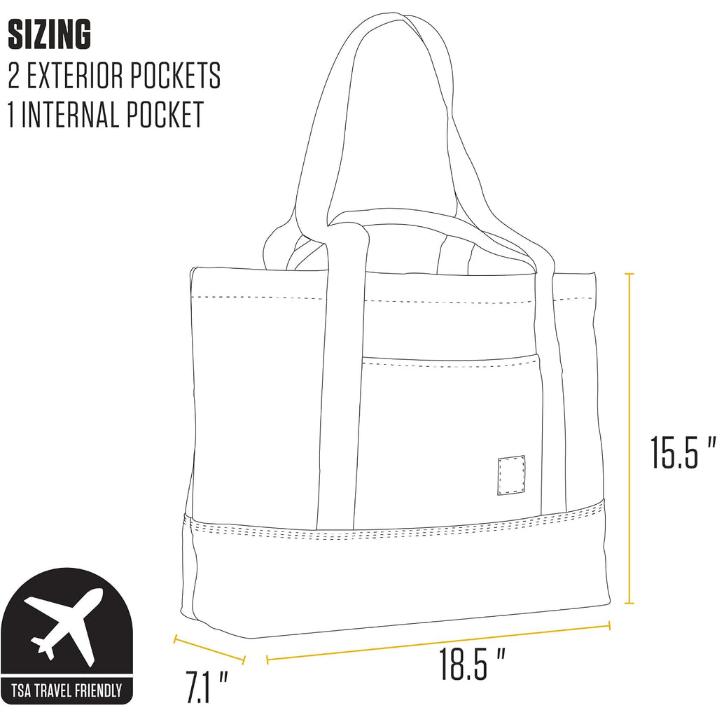 Carhartt Classic Vertical Open Tote Bag, Durable Water Repellent Material W/Hand And Shoulder Straps