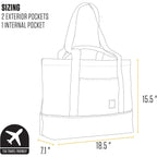 Carhartt Classic Vertical Open Tote Bag, Durable Water Repellent Material W/Hand And Shoulder Straps
