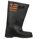 Rubber Concrete Boot, Pull-On Overboot For Construction, Mud & Snow, Size L/Xl (12-13), 17" Ht, Black