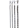 10K White Gold Rope Chain Necklace Bracelet Diamond Cut Real Gold 2mm-7mm 7"-30" | MADE IN ITALY