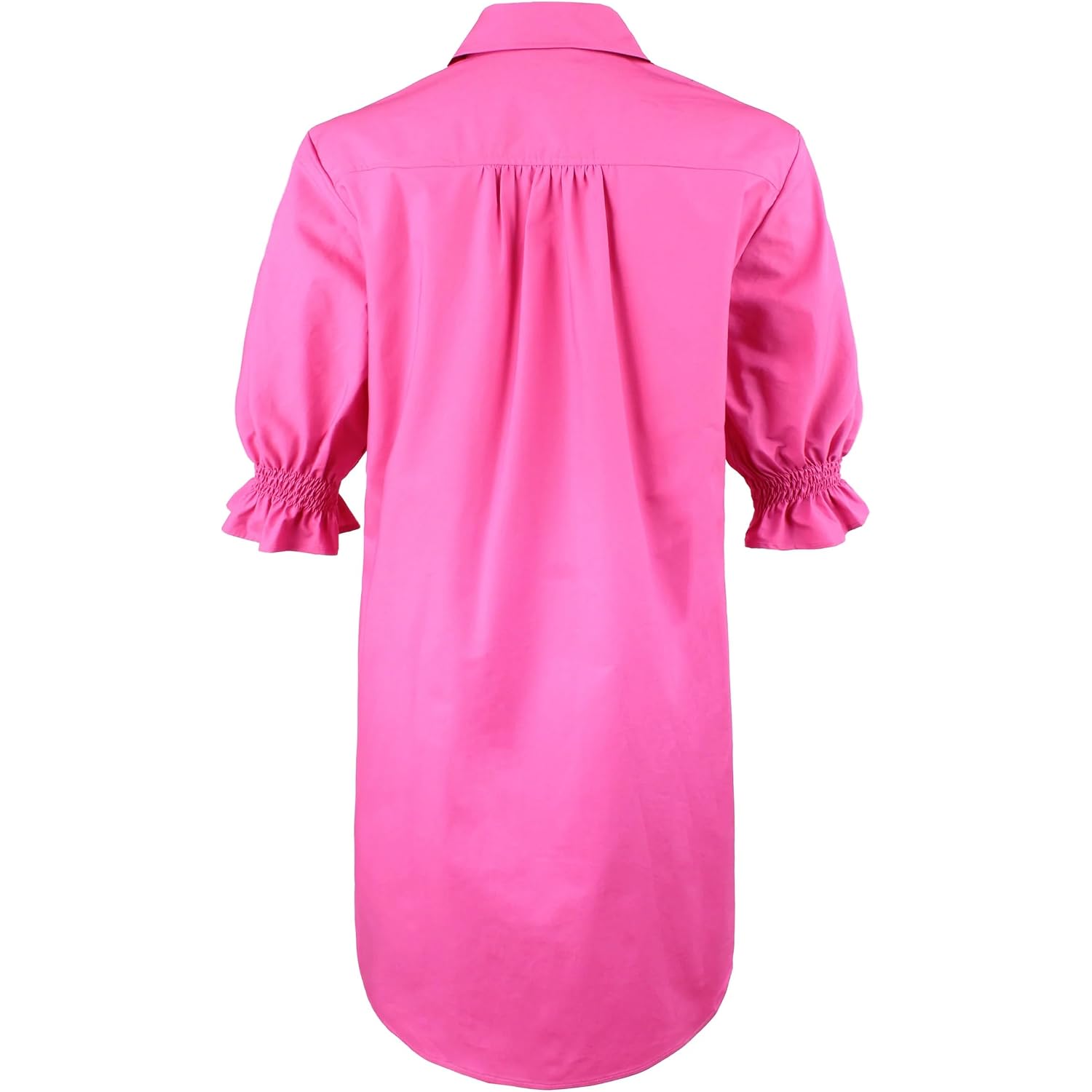 Finley Miller Dress, Women'S Shirt Dress With Collared Neck, Button Closure, Puff Sleeves, Polyester Blend