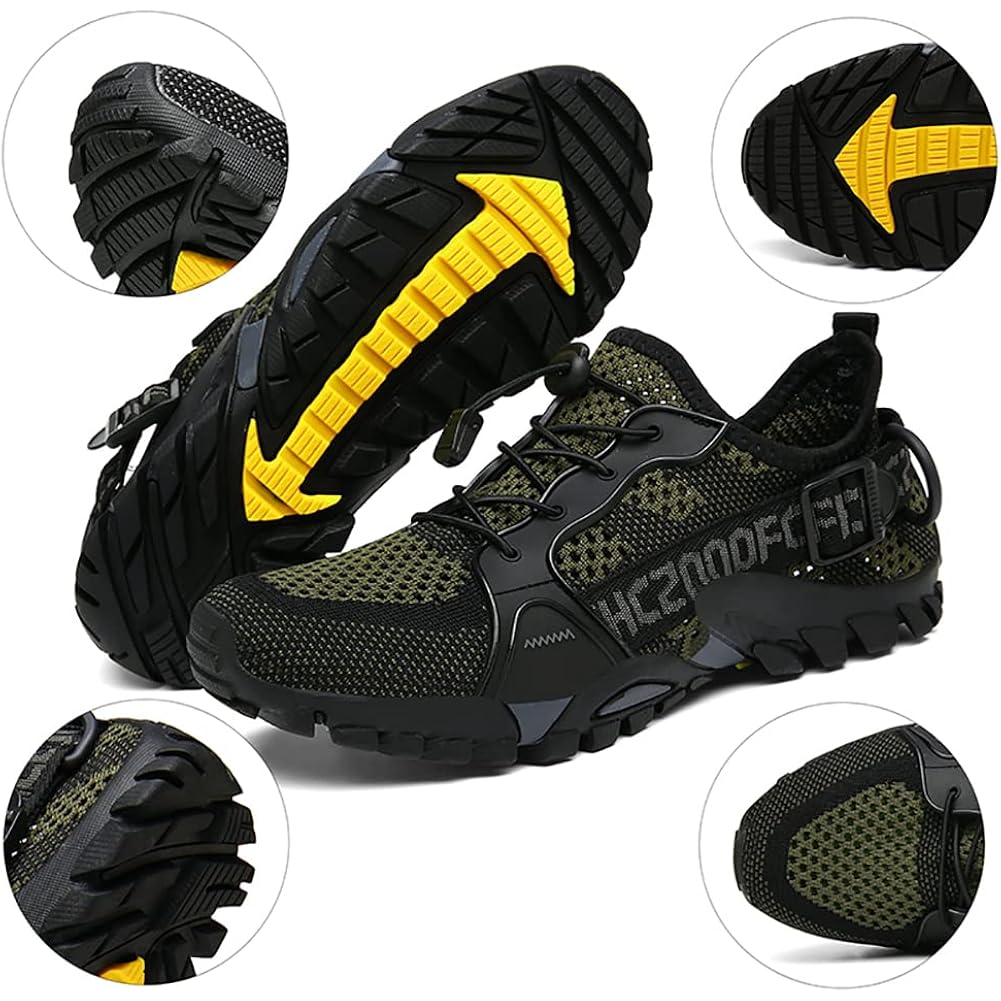 Tangyugen Water Shoes Men Women Outdoor Hiking Shoes Quick Drying Beach Aqua Shoes Travel Trekking Walking Climbing Sneakers