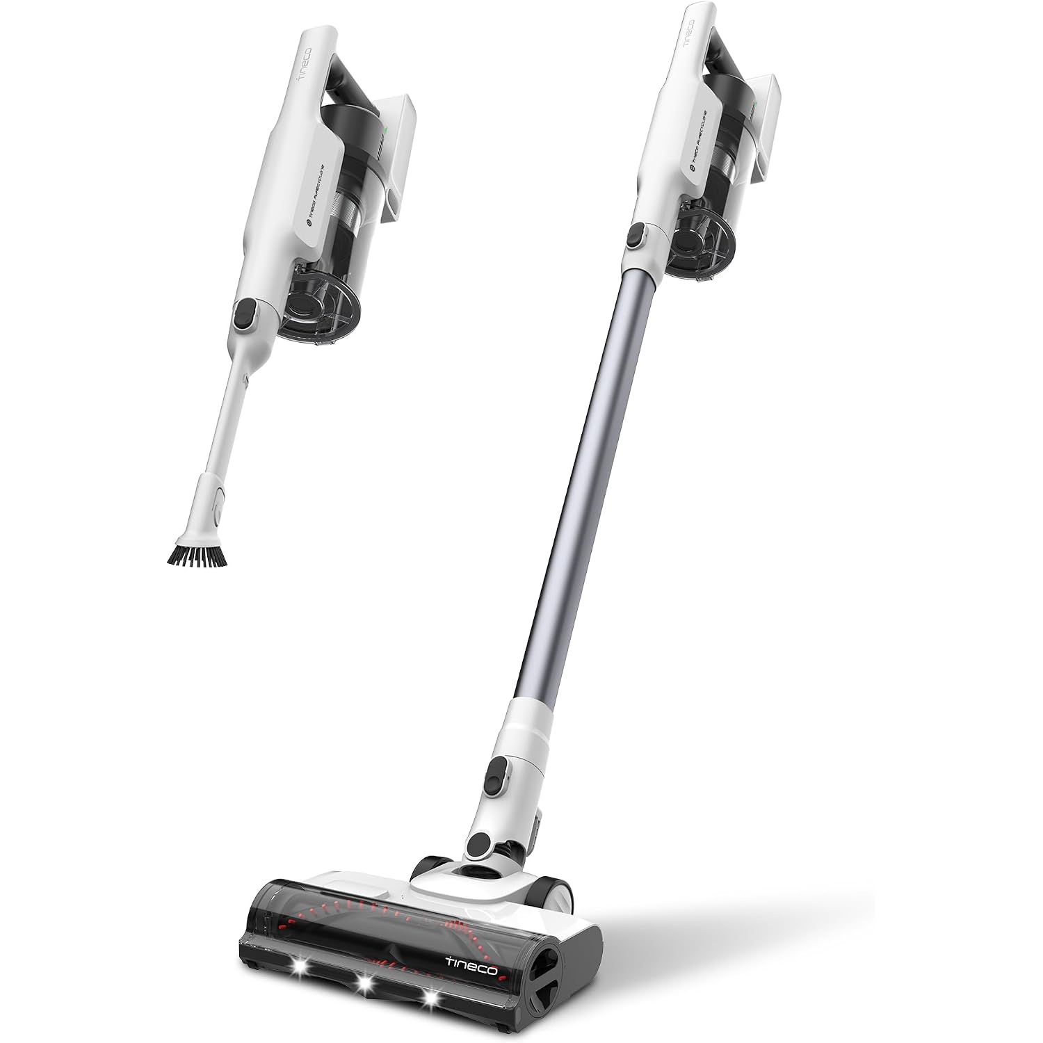 Tineco A20 Cordless Stick Vacuum Cleaner, Powerful Suction, 3 Modes For Multi-Level Messes, 1L Larger Dustbin, Ergonomic Dual-Handle Design, Wall-Mount Dock, Led Headlight