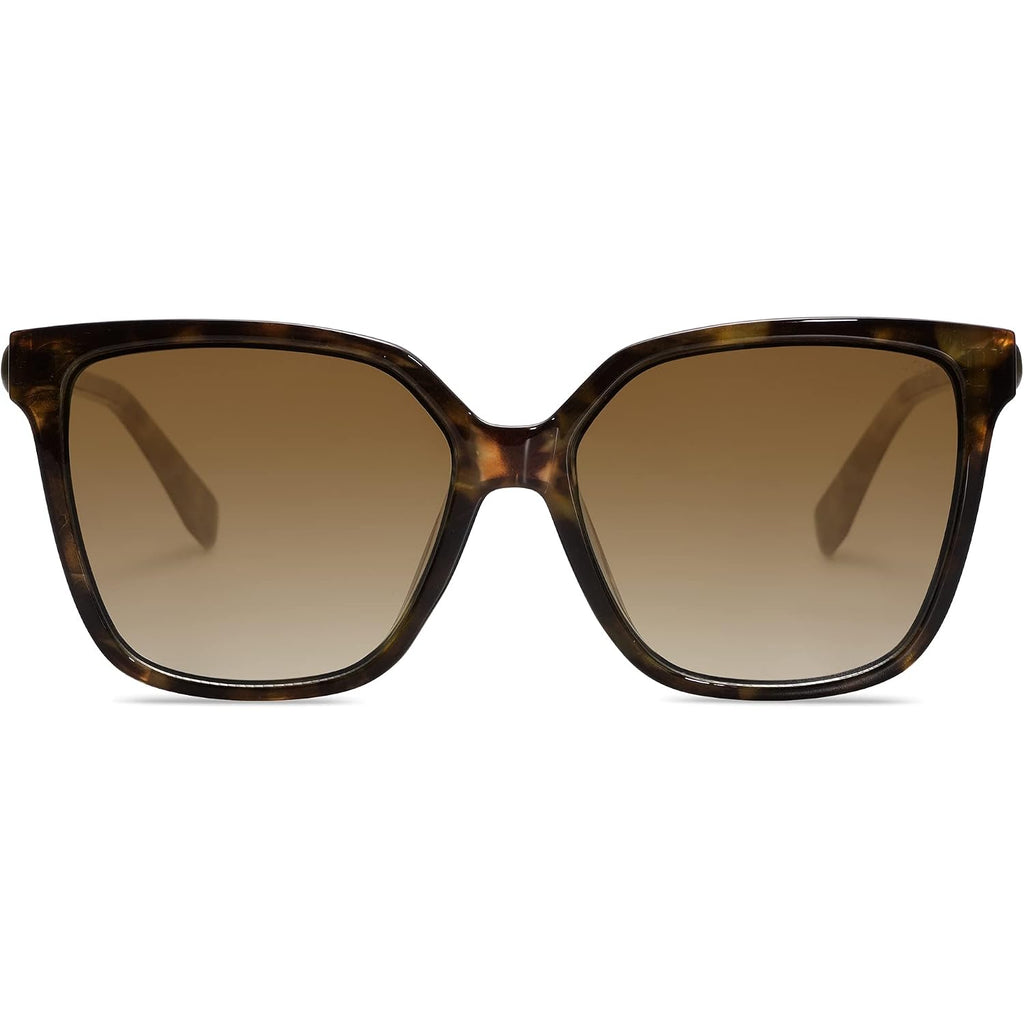 SOJOS Fashion Square Sunglasses for Women Trendy UV Protection Lens Womens Sunnies Sunglasses SJ2196 Dark Tortoise