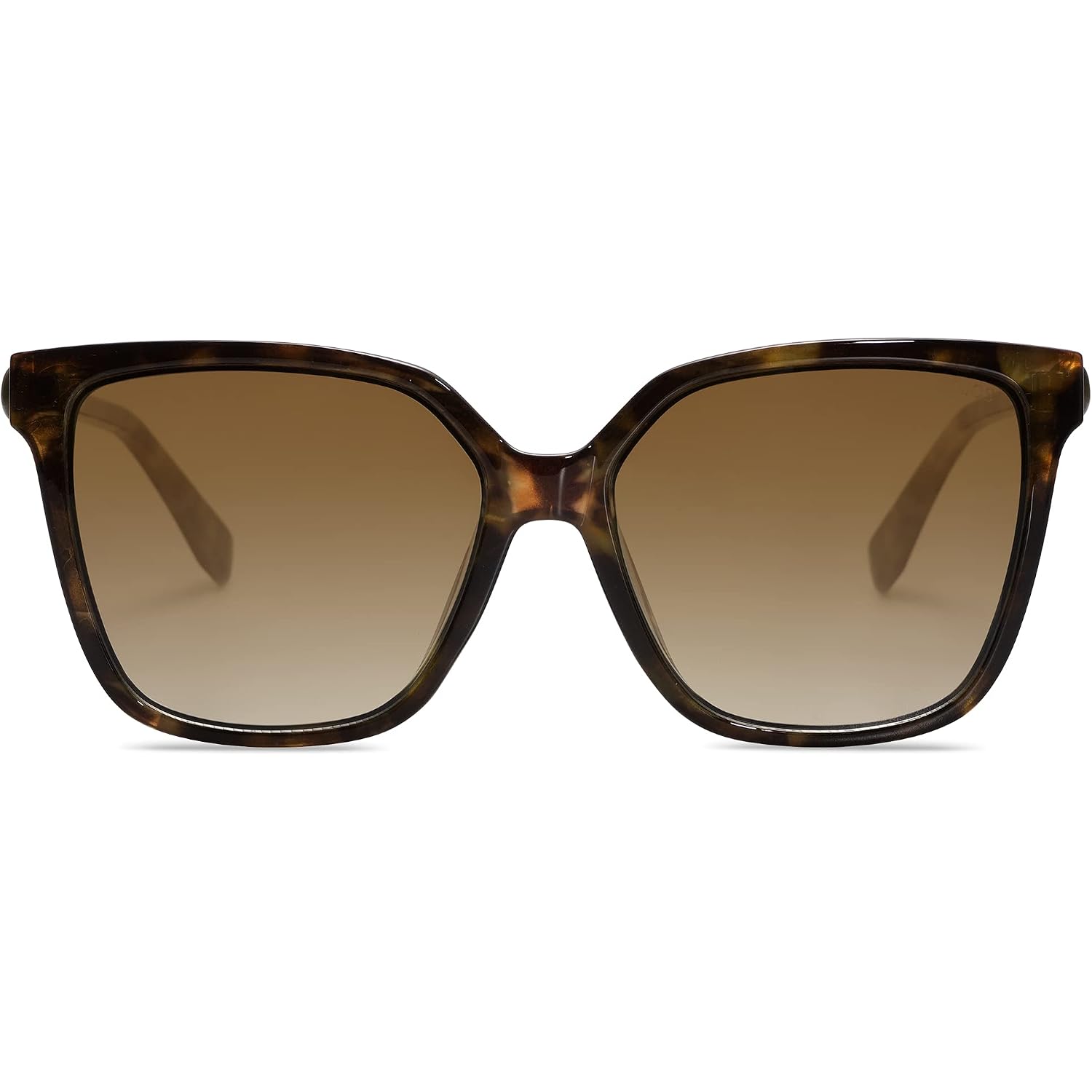 SOJOS Fashion Square Sunglasses for Women Trendy UV Protection Lens Womens Sunnies Sunglasses SJ2196 Dark Tortoise