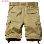 Akarmy Men'S Camo Cargo Shorts Outdoor Multi-Pocket Cotton Casual Shorts With No Belt