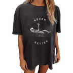 Wukreran Oversized Tops for Women Short Sleeve Shirts Dressy Casual Plus Size Cute Graphic Tees Summer Loose Fit T-Shirts Cute Shirts #A1