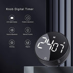 Avinia Digital Kitchen Timers, Visual Timers Large Led Display Magnetic Countdown Countup Timer For Classroom Cooking Fitness Baking Studying Teaching, Easy For Kids And Seniors Black