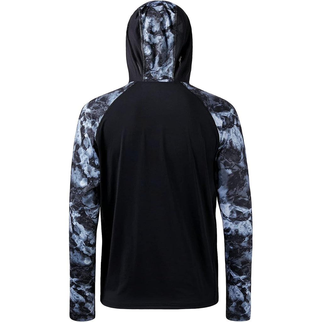 Bassdash Men’S Upf 50 Performance Fishing Shirt Cooling Hoodie Camo Long Sleeve Fs17M