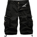 Women's Cotton Loose Fit Zipper Multi-Pockets Twill Bermuda Drawstring Women Cargo Shorts