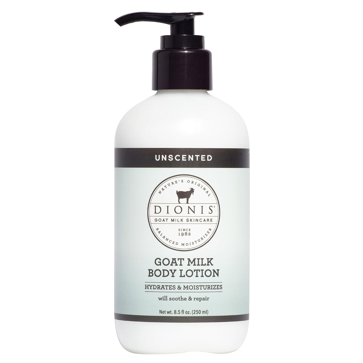 Dionis Goat Milk Lotion – Moisturizing Body Lotion For Dry Skin, Sensitive Skin Safe, Lightweight Non-Greasy Formula, Lotion Pump - Unscented 8.5 Oz
