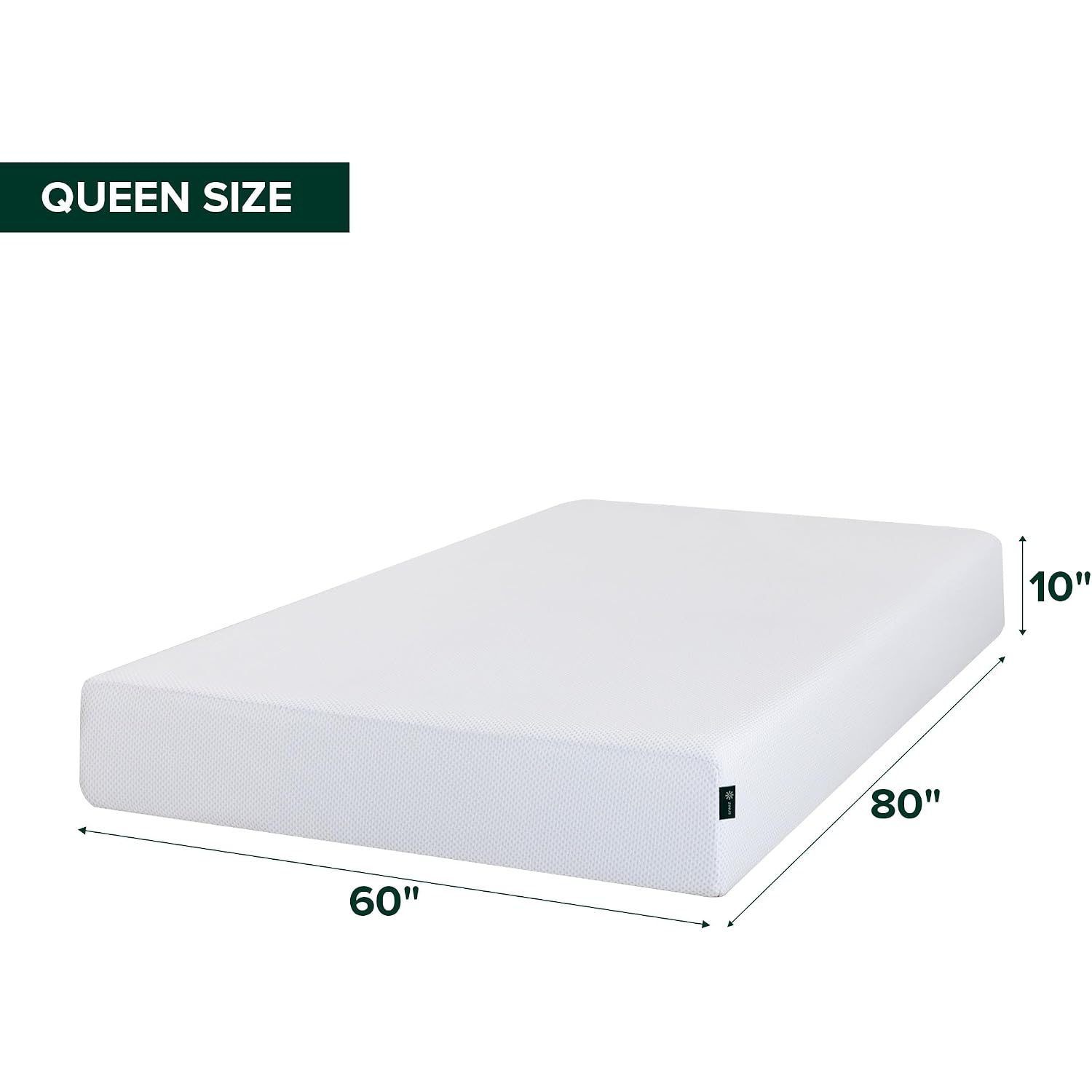 Zinus 10 Inch Green Tea Cooling Memory Foam Mattress [New Version], Queen, Fiberglass Free, Medium Firmness, Cooling Gel Foam, Certified Safe Foams & Fabric, Mattress In A Box