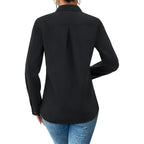 Button Down Shirts for Women Dress Shirt Cotton Long Sleeve Collared Shirt Business Work Office Blouse Top