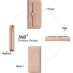 Women's Wallet Leather RFID Blocking Bifold Clutch Large Capacity Credit Card Holder with Coin Zipper Purse