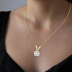 Houston Diamond District 0.5 to 8 Carat 4 Prong Set Lab Grown Diamond Solitaire Stud Pendant Necklace Jewelry for Women (E-F, VS1-VS2)