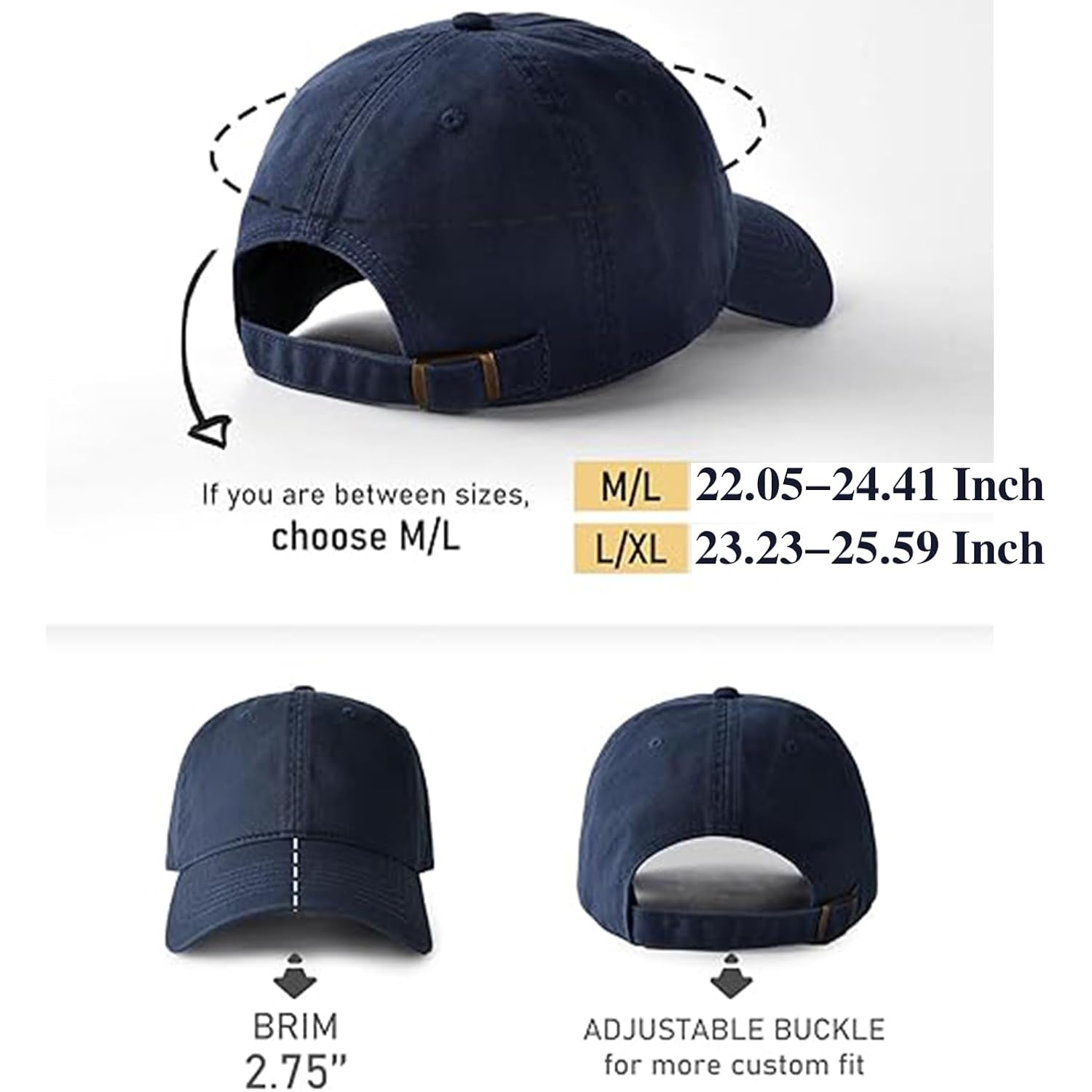 2 Packs Womens Baseball Caps Plain Baseball Hat Summer Sun Visor Hats Baseball Cap Men Adjustable Dad-Hat