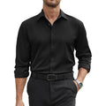 Coofandy Mens Stretch Dress Shirts Long Sleeve Button Down Shirt Regular Fit Formal Business Shirts
