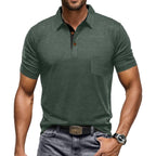 Sailwind Men'S Cotton Polo Shirts Short Sleeve Casual Summer Shirts Classic Collared Golf Shirt With Pocket