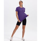Xieerduo Womens Workout Tops Short Sleeve Shirts Sun Protection Upf 50+ Quick Dry Outfits For Hiking Running S-3Xl