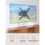 Mountup Full Motion Tv Wall Mount For Most 26-60 Inch Tvs, Max Vesa 400X400Mm Wall Mount Tv Bracket With Swivel Tilting Extension Level Adjustment For Led Lcd Flat Curved Tvs Up To 77 Lbs, Mu0018