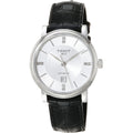 Tissot Womens Tissot Carson Premium Lady Automatic 316L Stainless Steel Case Automatic Watch, Black, Leather, 15 (T1222071603601)