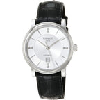 Tissot Womens Tissot Carson Premium Lady Automatic 316L Stainless Steel Case Automatic Watch, Black, Leather, 15 (T1222071603601)