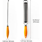 Deiss Pro Lemon Zester & Heavy Duty Cheese Grater & Vegetable Grater - Parmesan Cheese Lemon, Garlic, Nutmeg, Chocolate, Fruits, Vegetables, Ginger Grater - Cheese Shredder & Stainless Steel Grater