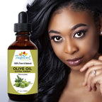 Tropical Holistic Extra Virgin Organic Olive Oil 4 Oz - Cold Pressed Unrefined - Use For Face, Skin, Hair, Dry Scalp, Massage