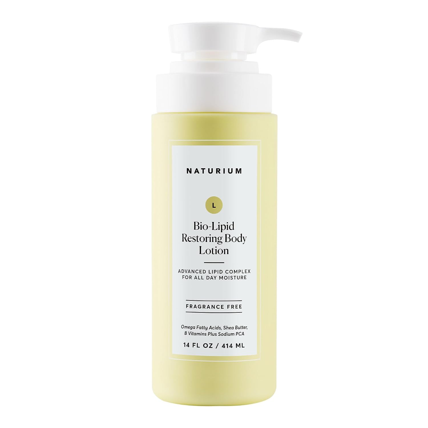 Naturium Bio-Lipid Restoring Moisturizing Body Lotion With Shea Butter, Fragrance Free, 14 Oz