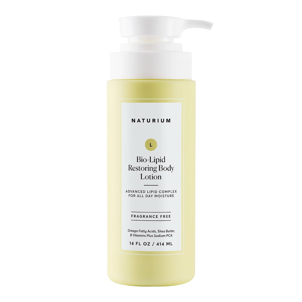 Naturium Bio-Lipid Restoring Moisturizing Body Lotion With Shea Butter, Fragrance Free, 14 Oz