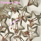 20 Pcs 1.22" Star Hair Accessories - Non-Slip Metal Snap Clips And Barrettes For Girls & Women, Y2K Style