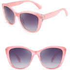 FEISEDY Polarized Vintage Sunglasses American Womens Square Jackie O Cat Eye Sunglasses B2451 Pink