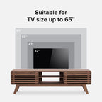 Mopio Ensley Tv Stand, Mid Century Modern For 55/60/65 Inch Tv, Farmhouse Tv Stand, Entertainment Center With Storage, Tv And Media Console For Living Room (Walnut, 59 Inch Low)