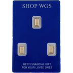 SHOP WGS Set of 3-3 Gram - 1 Gram Each Gold Bar 10K & 14K Yellow Gold Bullion Gold Bars for Collectible & Value Storage Gifts for Him & Her