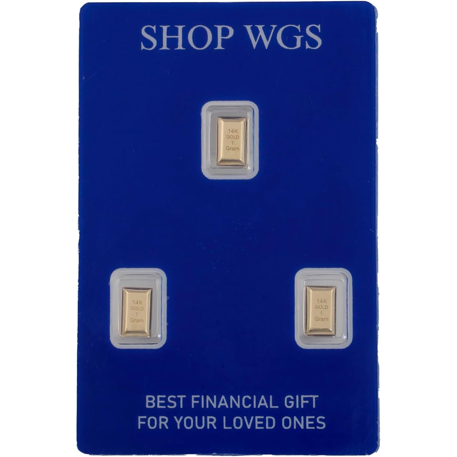 SHOP WGS Set of 3-3 Gram - 1 Gram Each Gold Bar 10K & 14K Yellow Gold Bullion Gold Bars for Collectible & Value Storage Gifts for Him & Her