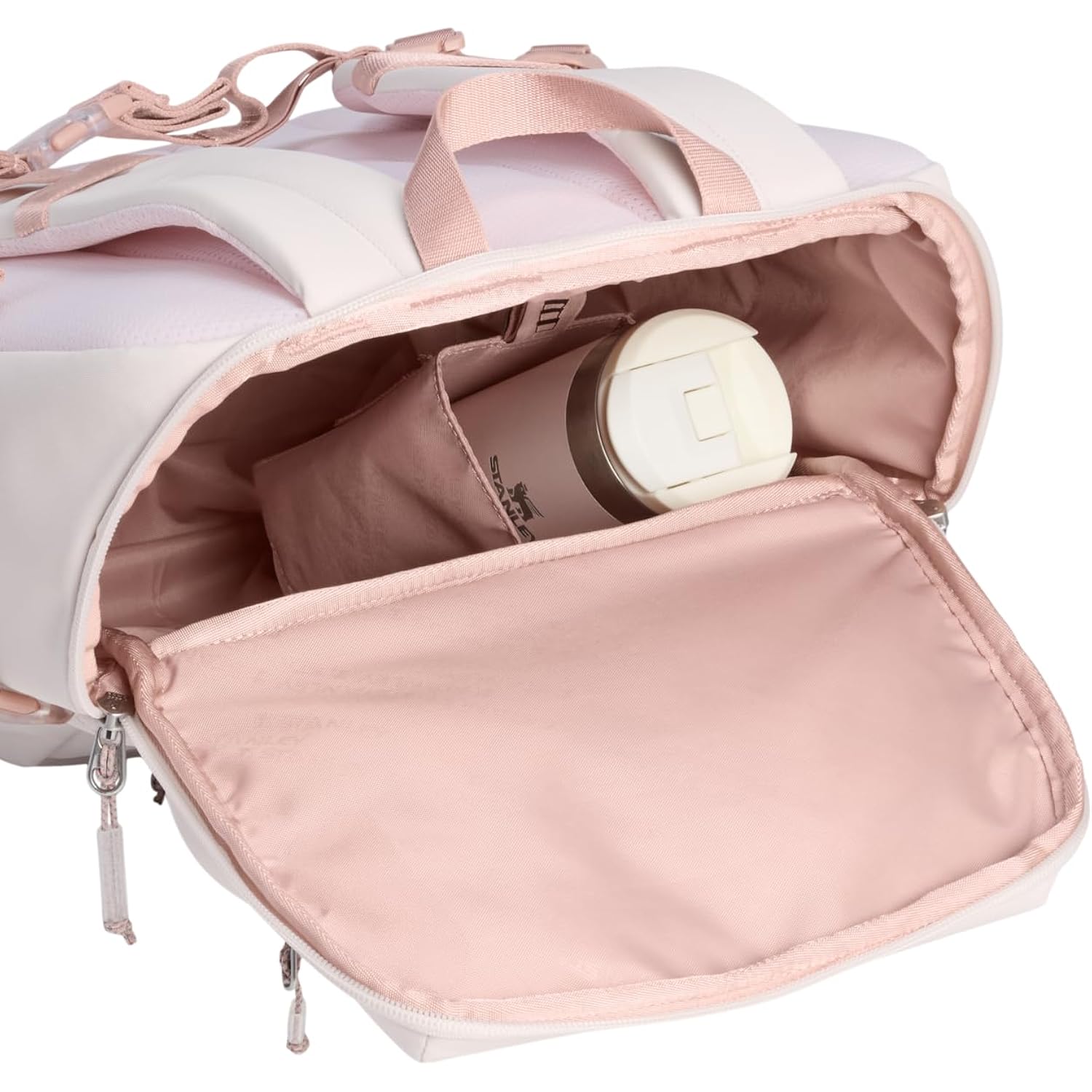 Stanley Vitalize Backpack | Gym, Work & Travel Bag With Laptop Sleeve | Expandable Bottom Compartment | Tumbler & Water Bottle Pockets | Durable Recycled Fabric | Rose Quartz