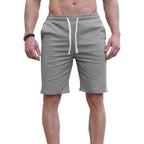 Hungson Mens Casual Shorts 9" Chino Cotton Shorts Summer Beach Drawstring Shorts With Pockets