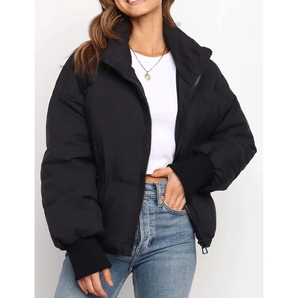 Gihuo Women’S Winter Cropped Puffer Jacket Coat Short Warm Quilted Jacket 2026