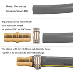 2 Pack Garden Hose Connector Repair Mender Kit With Stainless Clamp,Fits 3/4"-5/8" Water Hose Repair Fitting | Fits 3/4"-5/8" Water Hose Repair Fitting