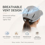 TOP-EX ChicPony™ UVCoolix Cooling UPF50+ Ponytail Thick Hair Womens Baseball Cap,Breathable Lightweight,Golf Running Sports White