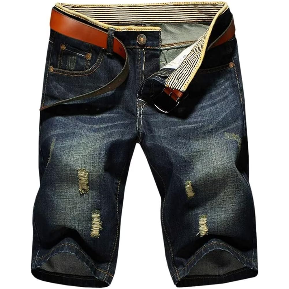 Men'S Casual Denim Shorts (No Belt)