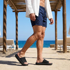 Cushionaire Feather Eva Mens Sandals – Slip On Recovery Slides, Lightweight Water Shoes For Men