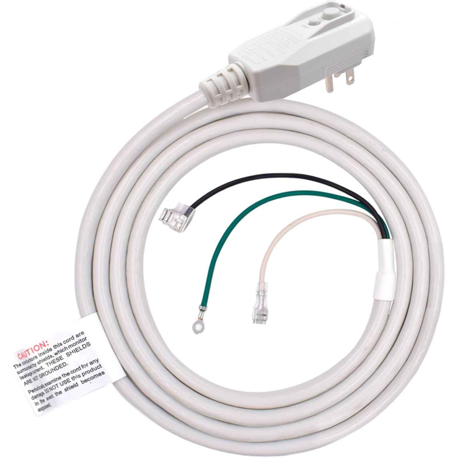 Elegrp 0651515Ly L15515 L22515 14Awg Lcdi Power Cord Plug For A/C Air Conditioner, E250451 Ul Certified, 7.5Ft Leakage Current Detection Interrupter Replacement, 120V 15A 1800W 60Hz Nema 5-15P, 1 Pack