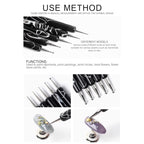 5Pcs Dotting Tools Nail Art Double-Ended Nail Dotting Tool Embossing Stylus Manicure Tools Nail Design, Painting, Sculpting & DIY Decorations Nail Art Tool (Black)