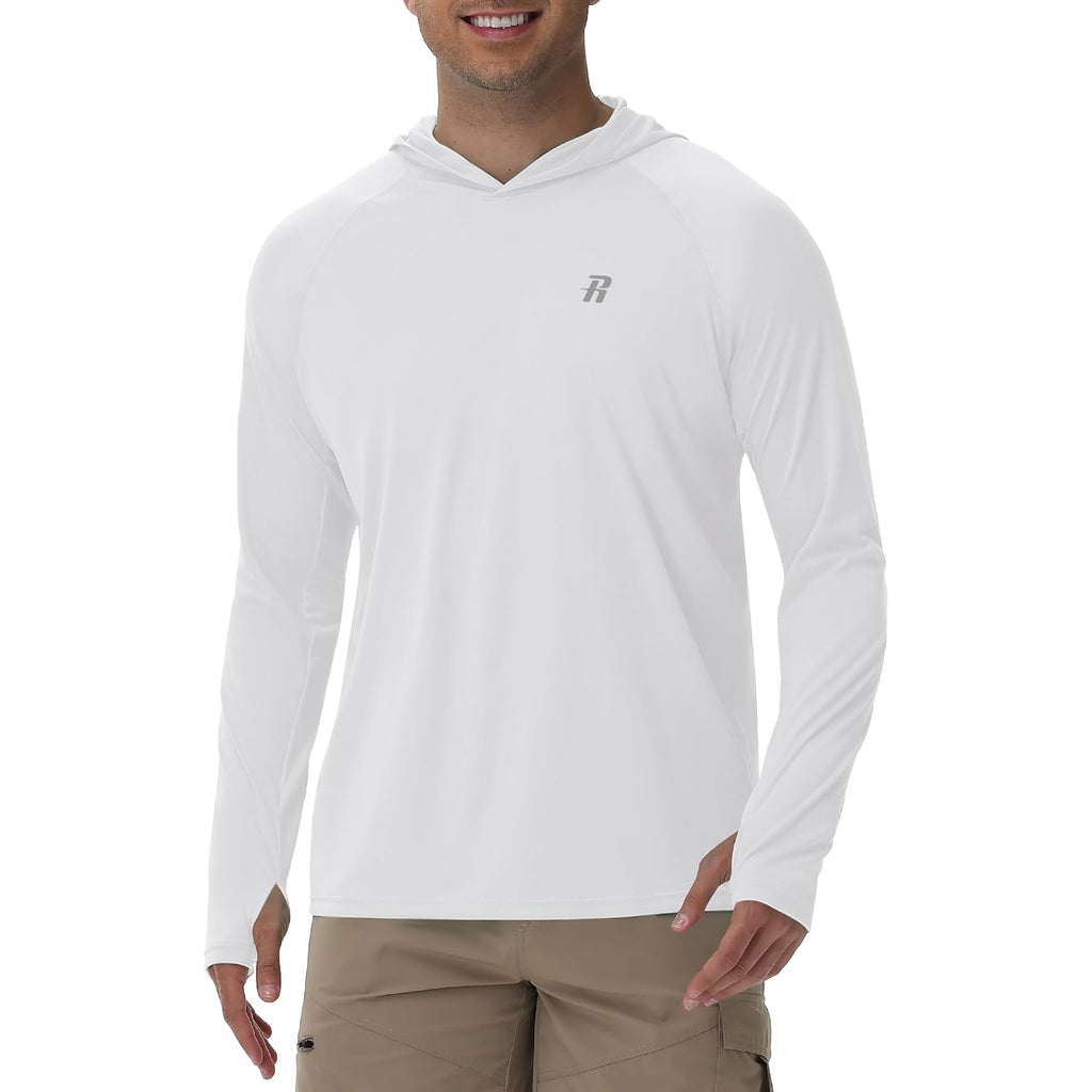 Runhit Upf 50+ Fishing Shirts For Men Long Sleeve Sun Protection Hoodie Lightweight Outdoor Workout Hiking Running Rash Guard
