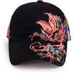 Trucker Hats California H Womens Hat Trendy Creativity Flowers Butterfly Sequins Embroidered Baseball Cap Black